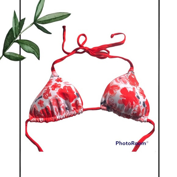Other - New Red and White Triangle Bikini Top